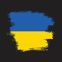 Abstract Ukraine grunge texture flag design vector