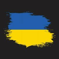 New vintage Ukraine grunge flag vector