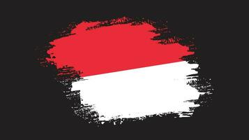 Modern brush stroke Indonesia flag vector