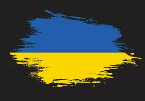New faded grunge texture vintage Ukraine flag vector