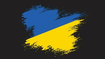 Paint brush stroke shape Ukraine flag vector