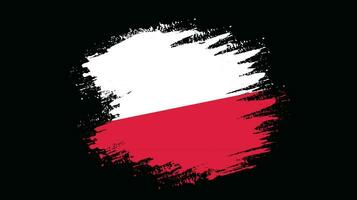 Creative Poland grunge flag vector