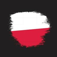 Poland grunge texture flag vector