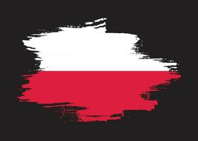 Colorful grunge texture Poland vintage flag vector