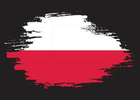 Grunge texture splash Poland flag vector