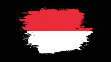 angustiado vintage grunge textura indonesia bandera vector