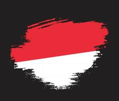 Indonesia grungy flag vector