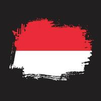 vector de diseño de bandera profesional de indonesia de textura grunge desvanecida