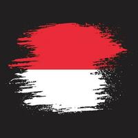 vector de bandera de indonesia de textura grunge angustiado profesional
