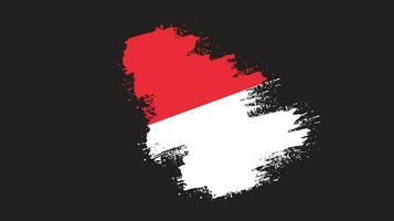 Graphic Brush stroke Indonesia flag vector