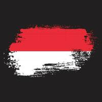 Indonesia flag vector with brush stroke illustration