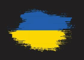 Professional Ukraine grunge flag vector