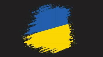 Free brush stroke Ukraine flag vector image