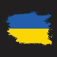 Brush frame Ukraine flag vector
