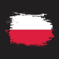 New hand paint brush Poland flag vector