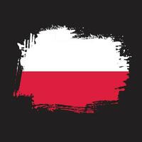 vector de bandera de textura grunge de polonia creativa