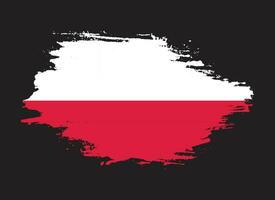 vector de bandera de polonia de pintura de mano