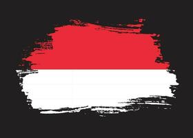 Faded Indonesia grunge texture flag vector
