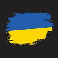 Distressed Ukraine grunge flag vector