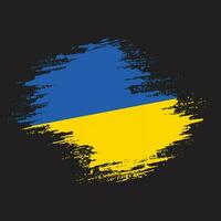 Faded Ukraine grunge texture flag vector