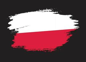 Professional graphic Poland grunge texture flag vector