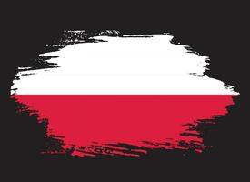 imagen de vector de bandera de polonia de trazo de pincel gratis