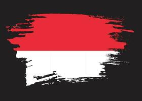 Grunge effect Indonesia flag design vector