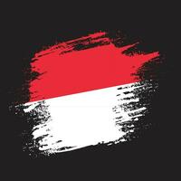 New hand paint Indonesia abstract flag vector