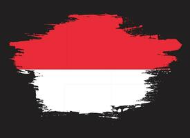 Free brush vector frame Indonesia flag