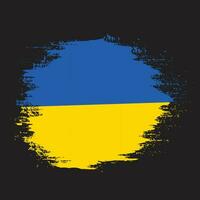 Colorful brush effect Ukraine flag vector