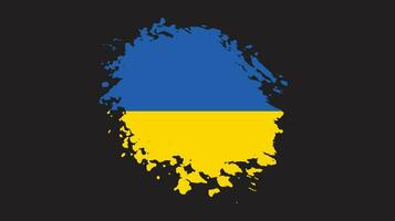 Ukraine brush stroke flag vector