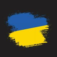 Vector grunge brush stroke Ukraine flag vector