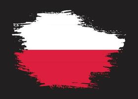 New grunge texture Poland flag vector