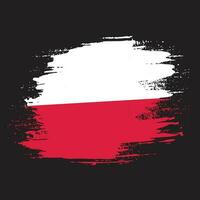 Professional paint streak Poland flag vector