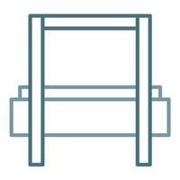 High Jump Line Two Color Icon vector
