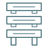 Hurdles Race Line Two Color Icon vector