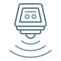 Smart Water Sensor Line Two Color Icon vector
