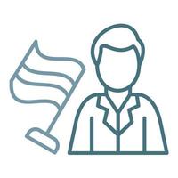 Leadership Line Two Color Icon vector