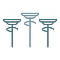 Spinning Plates Line Two Color Icon vector