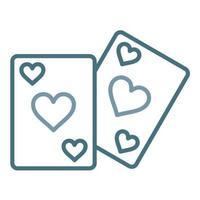Playing Cards Line Two Color Icon vector