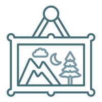 Painting Line Two Color Icon vector
