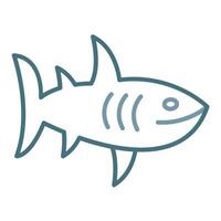 Shark Line Two Color Icon vector