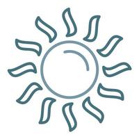 Sun Line Two Color Icon vector