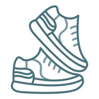 Sport Shoes Line Two Color Icon vector