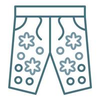 pantalones de natación línea icono de dos colores vector