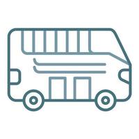 Tour Bus Line Two Color Icon vector