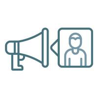 Digital Pr Line Two Color Icon vector