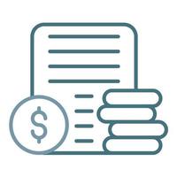 Salary and Compensation Line Two Color Icon vector