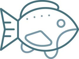 Trout Line Two Color Icon vector