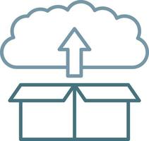 Cloud Deployment Line Two Color Icon vector